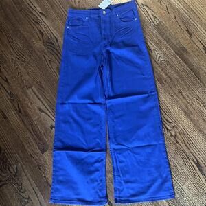 Divided H&M High Waist Flare Wide Leg Royal Blue Denim Jeans Women’s Size 12